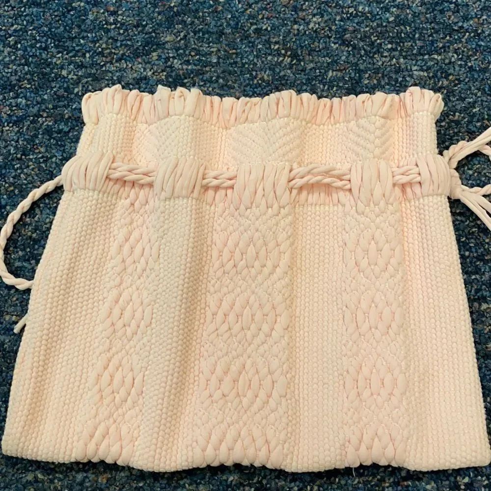 Baby Pink Make up tie up bag